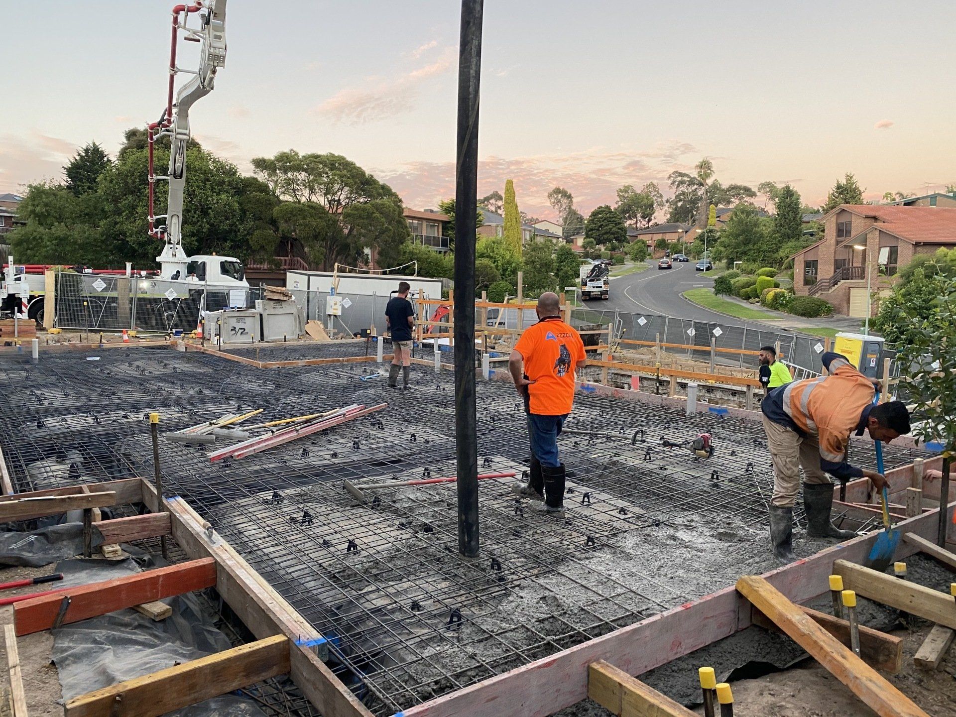 men working on job site