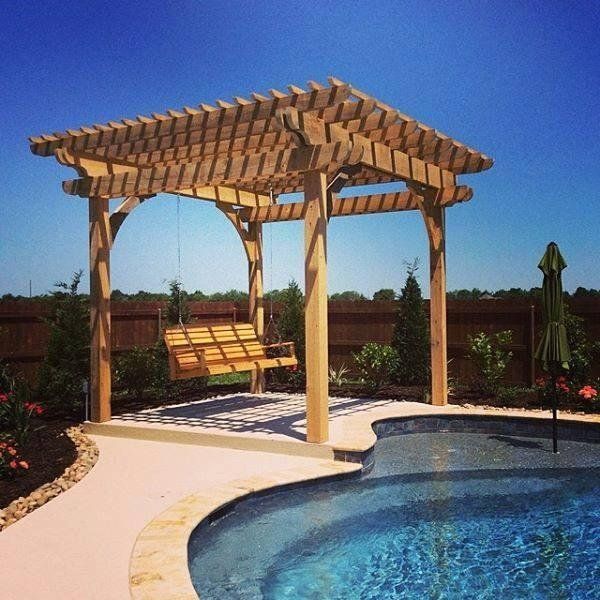 Beau Monde had a wooden pergola installed in Lafayette, LA