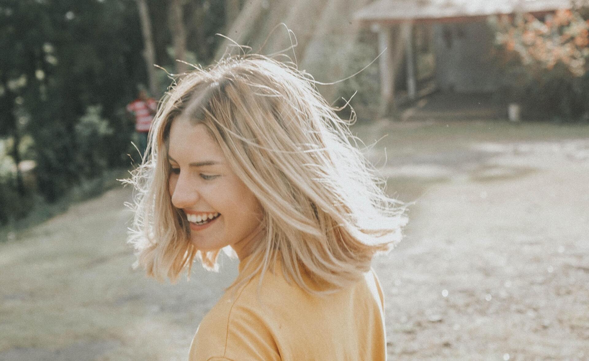 woman smiling