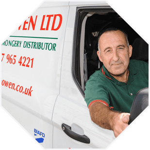 Next day delivery! Team member at Talbot-Owen Ltd
