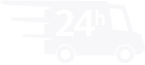 Truck icon with 24 hour service logo