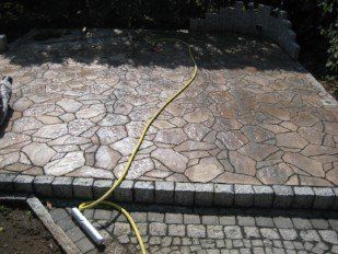 Terrasse Polygonalplatten