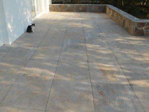 Terrasse  Mauer Natursteine