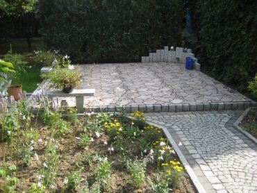 Terrasse Polygonalplatten