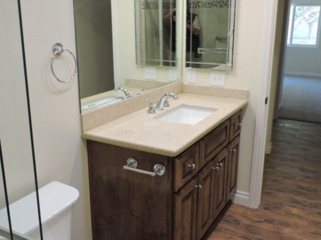 White Marble Sink Countertop — Imperial, CA — NS Construction
