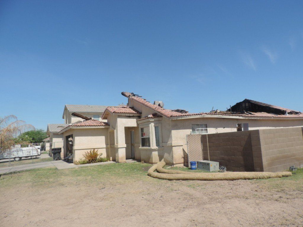 House's Roof Burnt Down — Imperial, CA — NS Construction