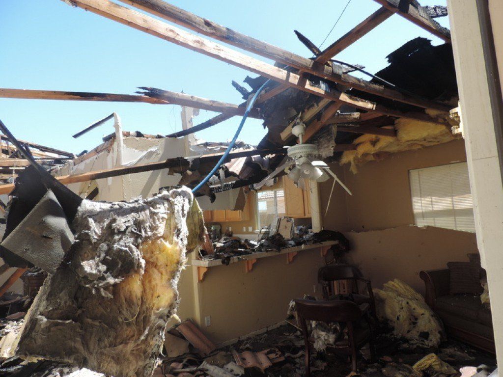 Inside the Burnt House — Imperial, CA — NS Construction