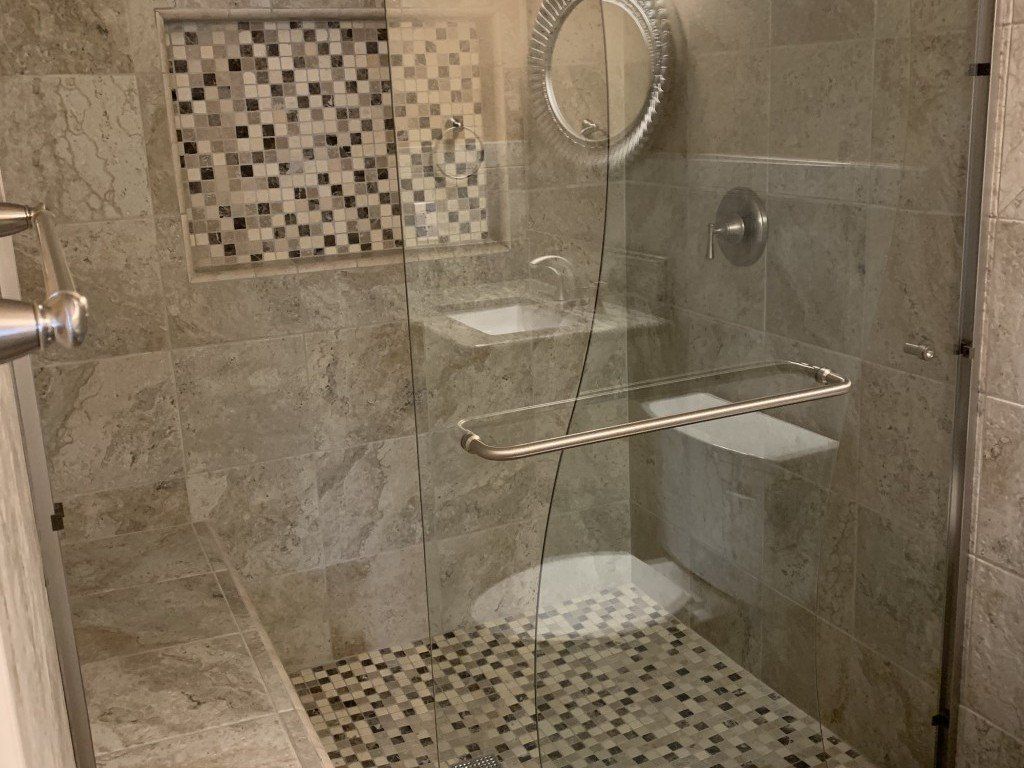 Shower Glass Wall with Handle — Imperial, CA — NS Construction