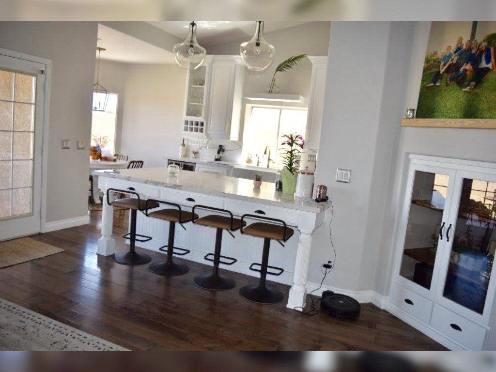 White Countertop with Chairs — Imperial, CA — NS Construction