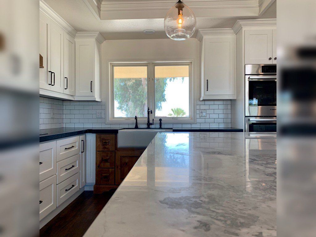 Shiny Surface of A Marble Countertop — Imperial, CA — NS Construction