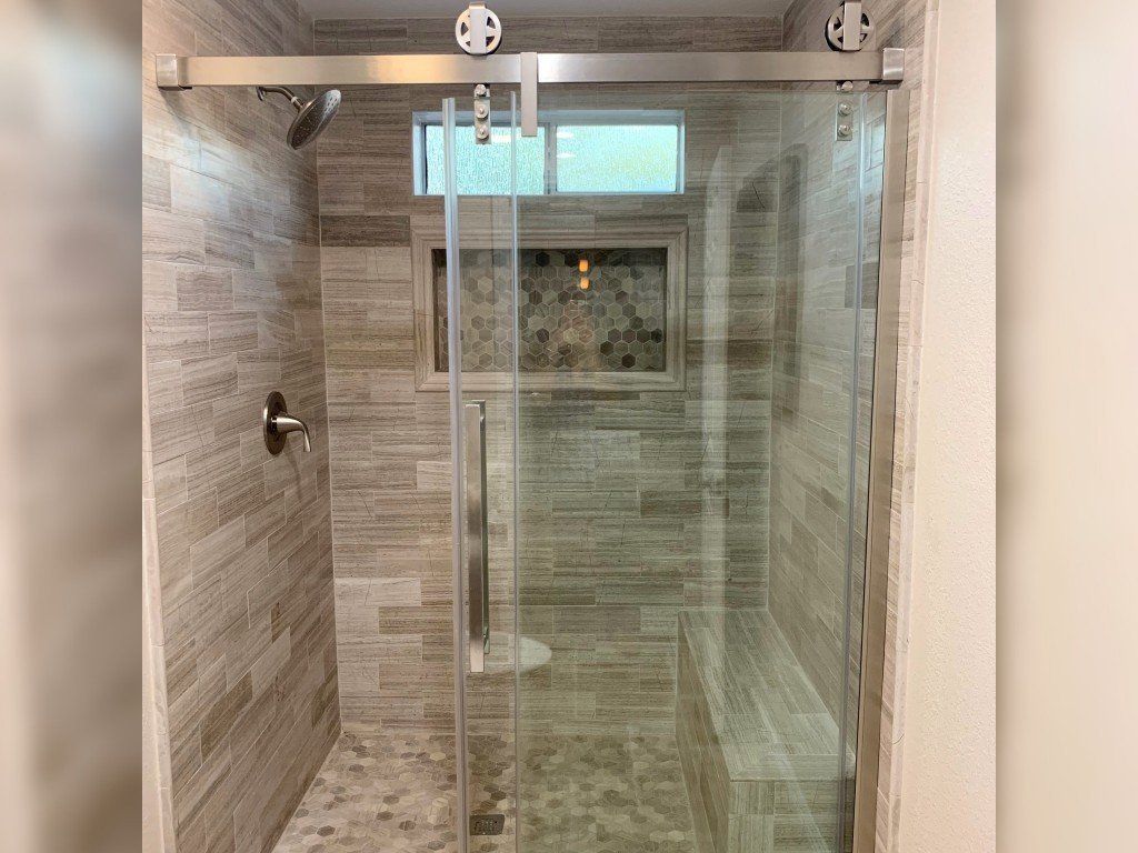 Shower with Closed Glass Doors — Imperial, CA — NS Construction