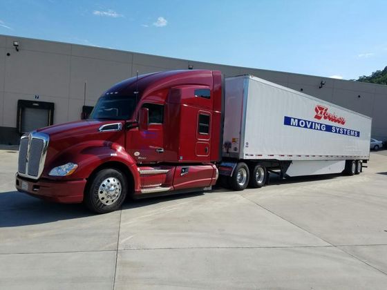 Fortson Moving — Red Delivery Truck in Oneonta, AL