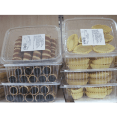 Semilavorati per pasticceria come barchette