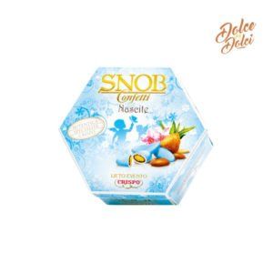 Confezione di confetti al cioccolato per la nascita di un bambino/a