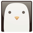 Simple Cartoon Penguin Icon Illustration
