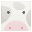 Cute Cartoon Cow Face