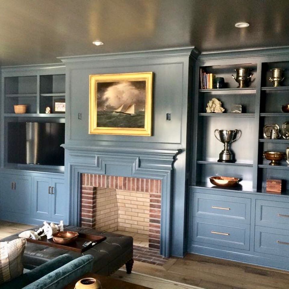 Cabinets Beside Fireplace — Lakewood, NJ — Lardieri's Custom Woodworking Company