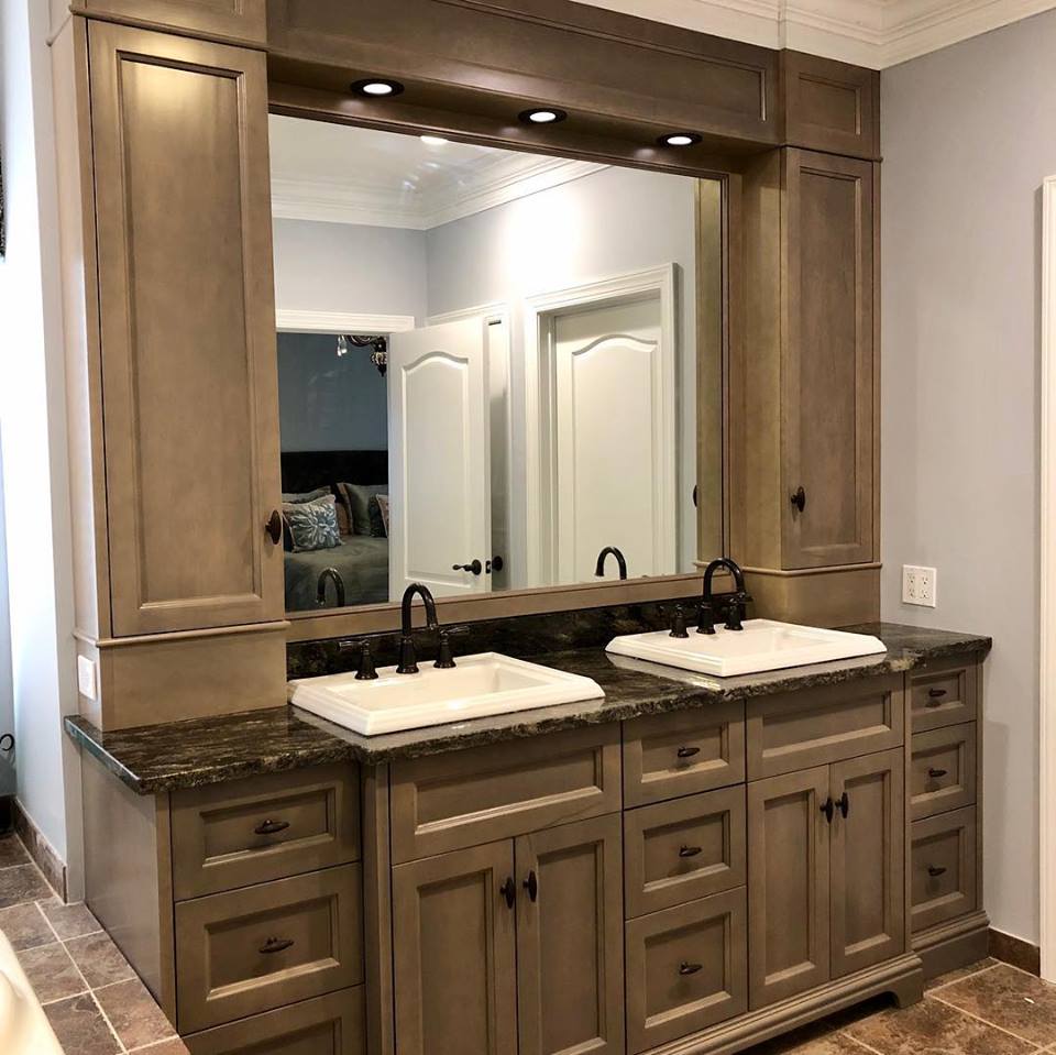 Bathroom Double Sink Vanity — Lakewood, NJ — Lardieri's Custom Woodworking Company