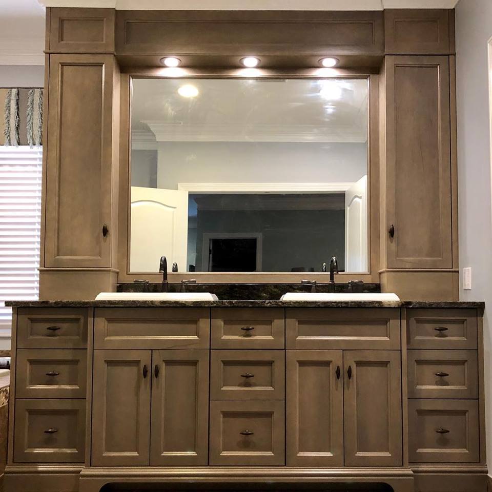 Double Vessel Sink Vanity — Lakewood, NJ — Lardieri's Custom Woodworking Company