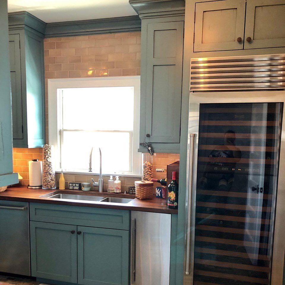 Sink And Wooden Cabinets In Pantry — Lakewood, NJ — Lardieri's Custom Woodworking Company