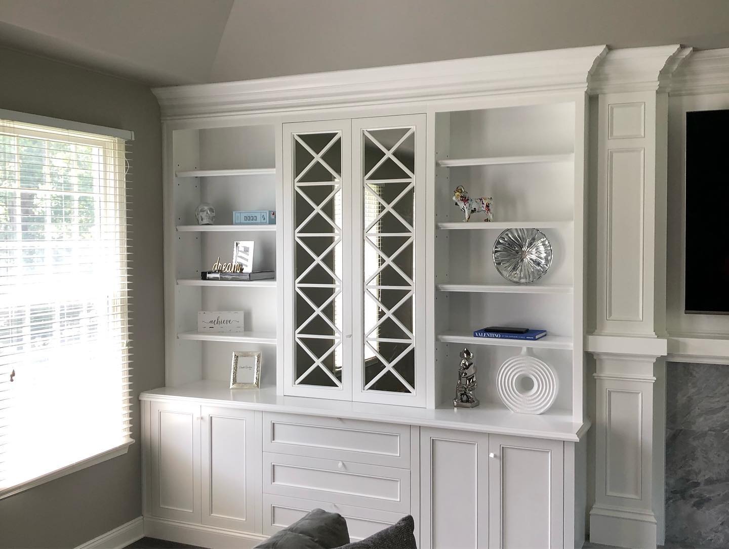 Mudroom Creation — Living Room Shelves And Cabinets in Lakewood, NJ