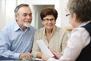 Elder Couple and Insurance Agent in Brockton, MA
