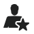Symbol of an individual with a star