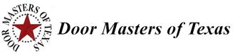 Door Masters of Texas logo with red compass star and black text on white background