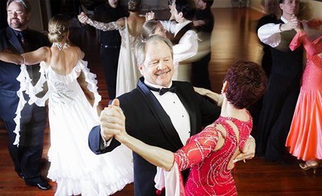 Shirley has dresses for parties and ballroom events