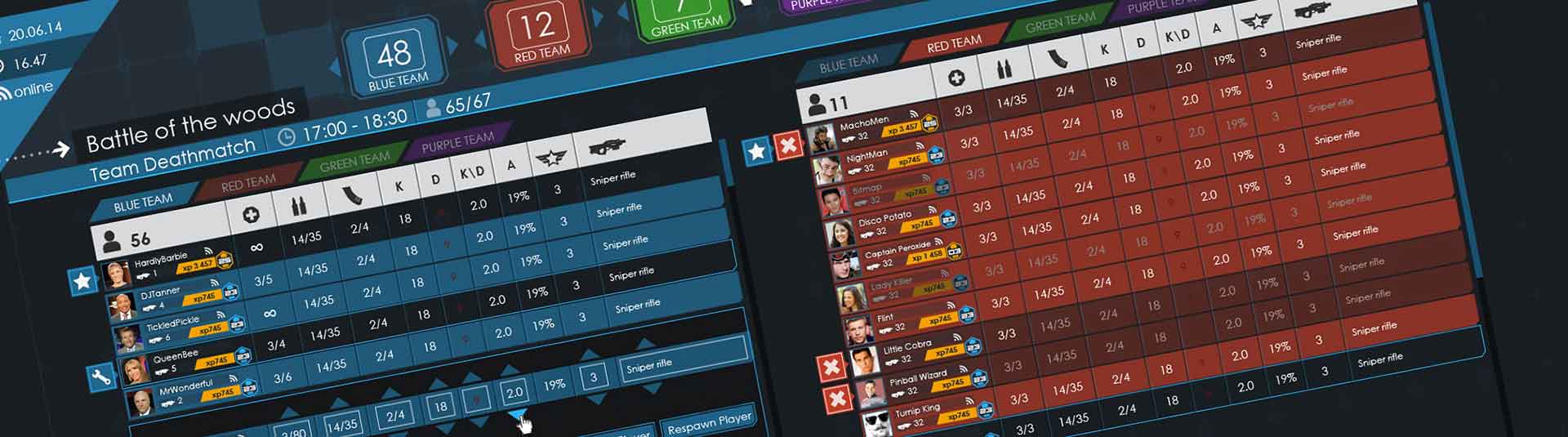 A computer screen displaying multiple data tables, some blue and some red, with various icons on top.