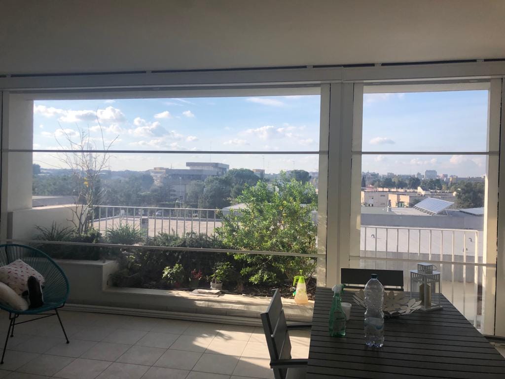 finestra tutto vetro terrazza