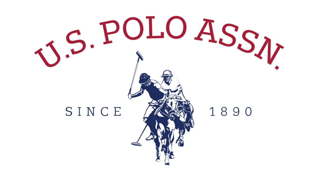 Logo della US Polo Assn. raffigurante due giocatori di polo in azione, con la scritta 