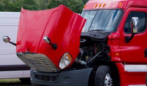 Trailer truck being examined - Truck & Trailer Repair in Union City, CA