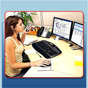 Woman Using a Computer Woman Using a Computer