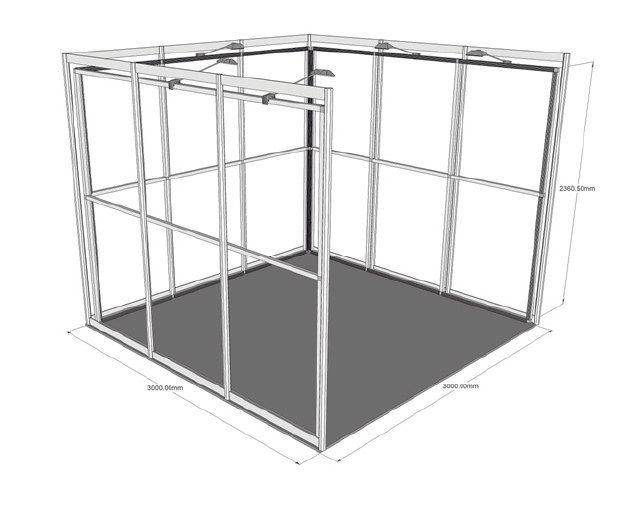 3x3 easy shell L scheme frame