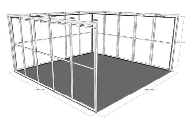5x5 easy shell L scheme frame