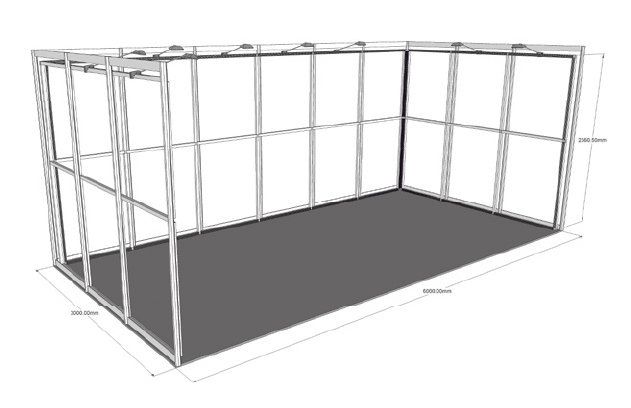 6x3 easy shell L scheme frame