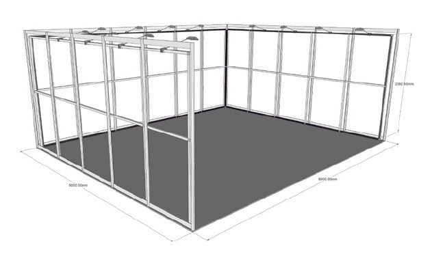 6x5 easy shell L scheme frame
