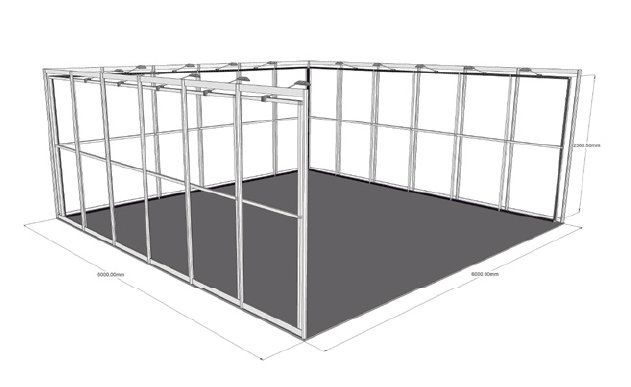 6x6 easy shell L scheme frame
