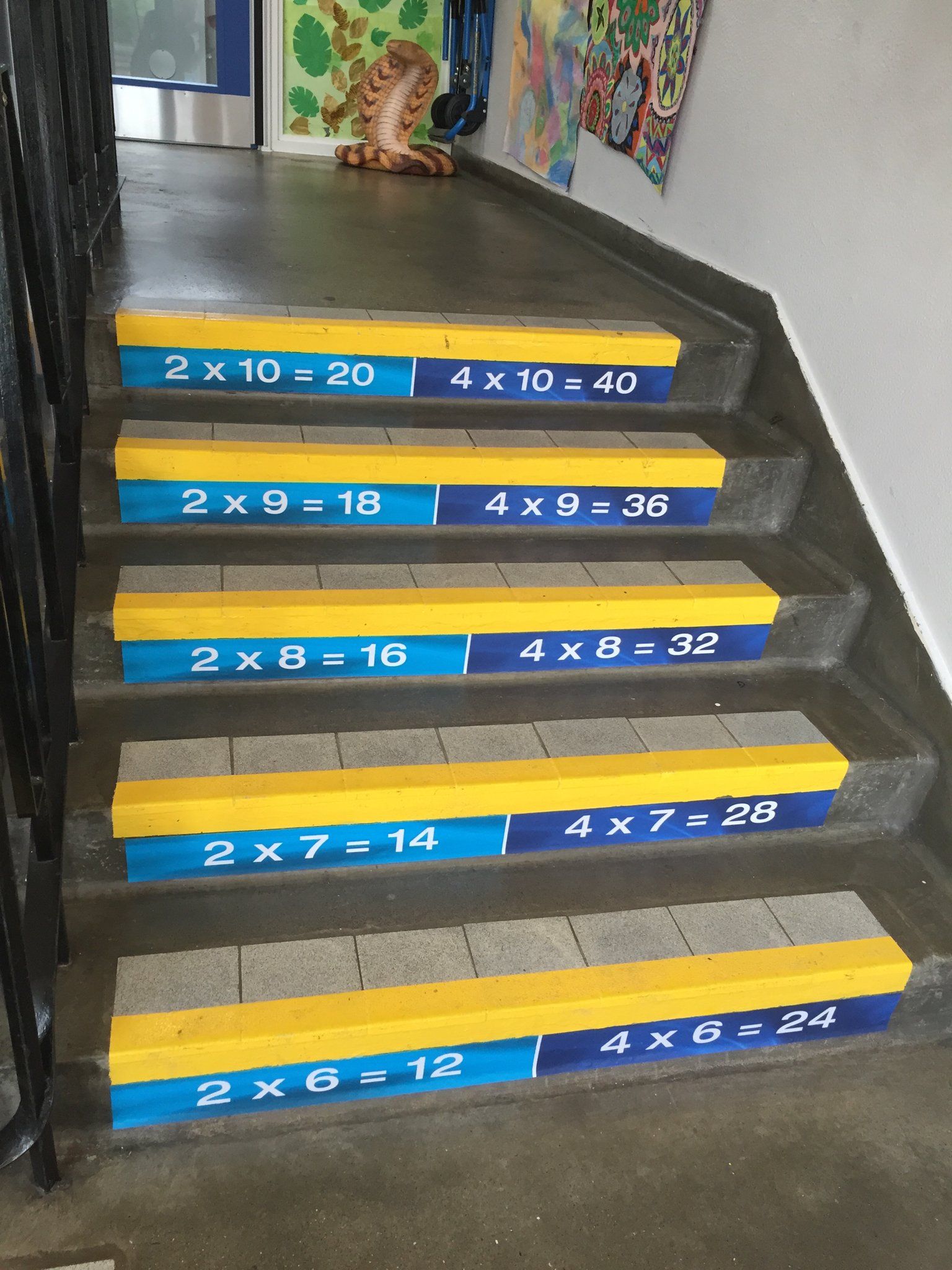 times table stair riser vinyl