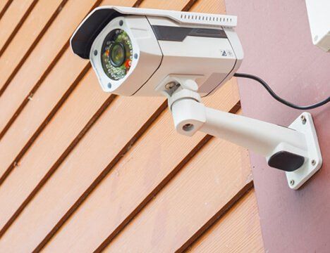 Wall mounted CCTV camera