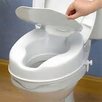 Raised Toilet Seat with Lid