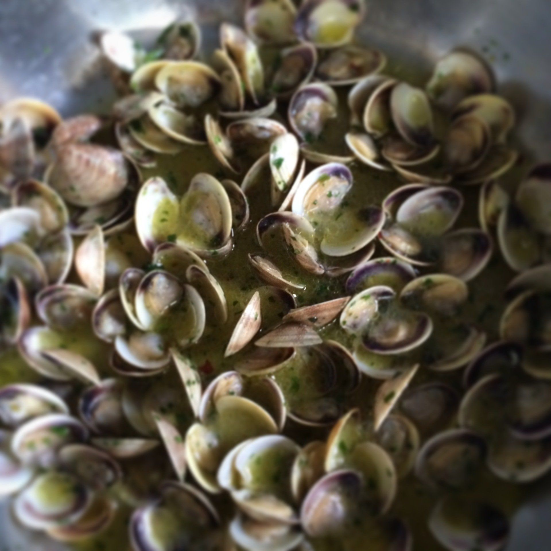 vongole in cottura