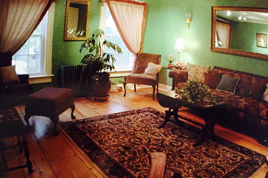 aesthetics hair salon waiting area