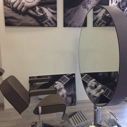 poltrona reclinabile per taglio barba