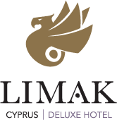 The logo for limak cyprus deluxe hotel has a bird on it.