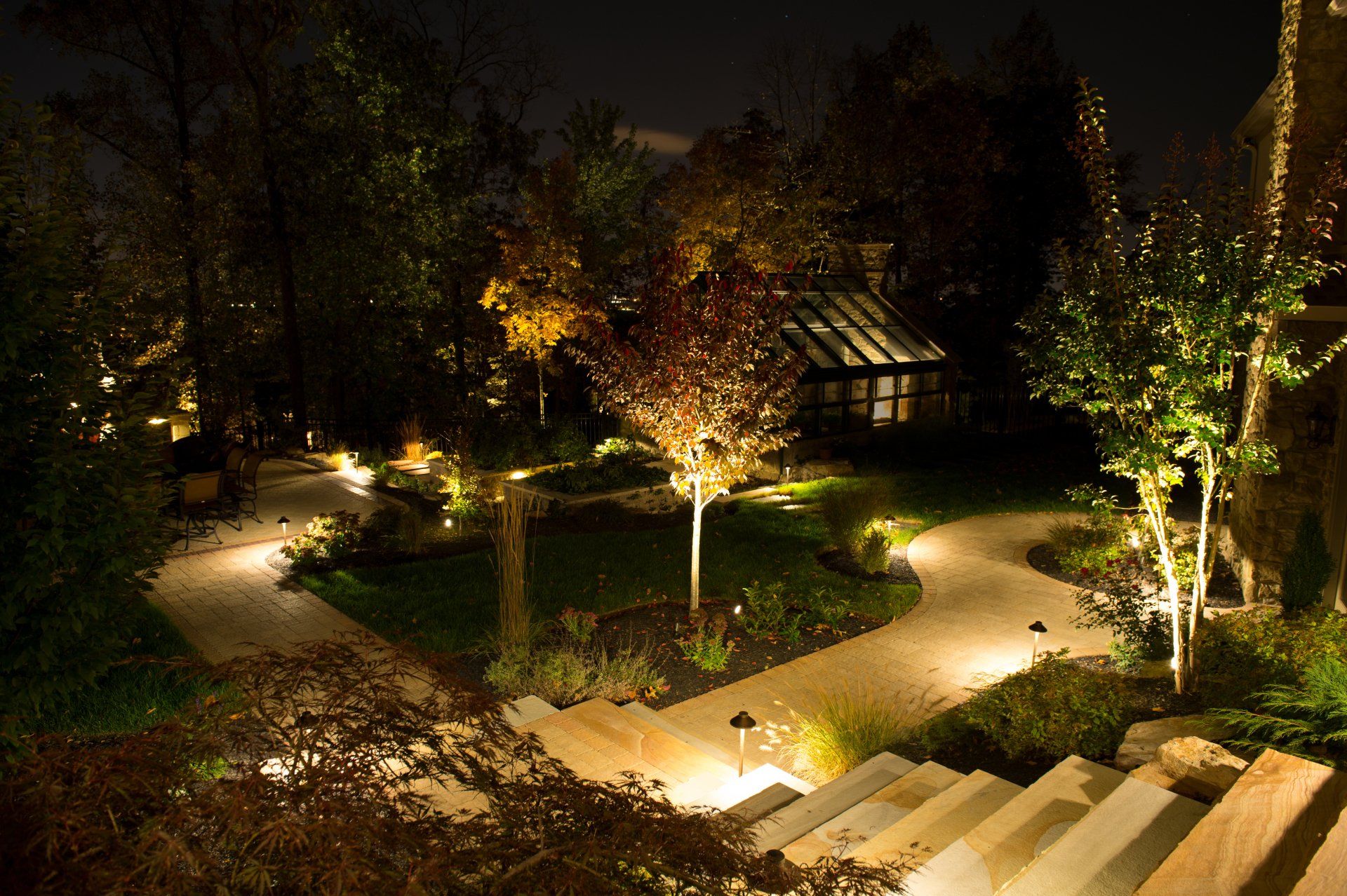 Walkway Lighting Aerial