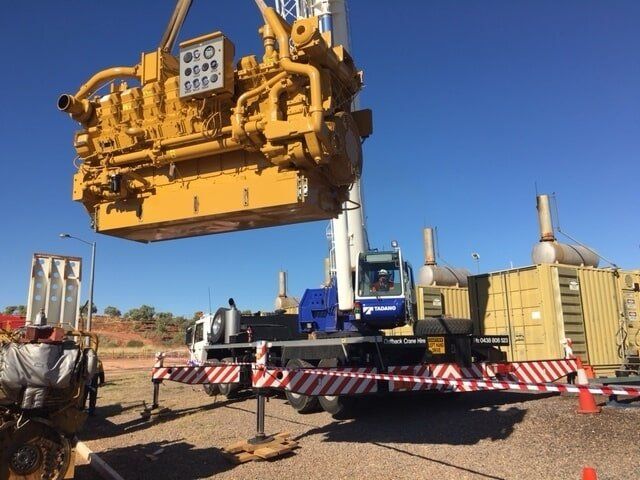 Unloading the Equipment — Crane Hire in Alice Spring, NT