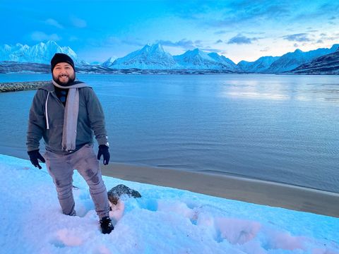 norway arctic ocean amazing mountain snow view