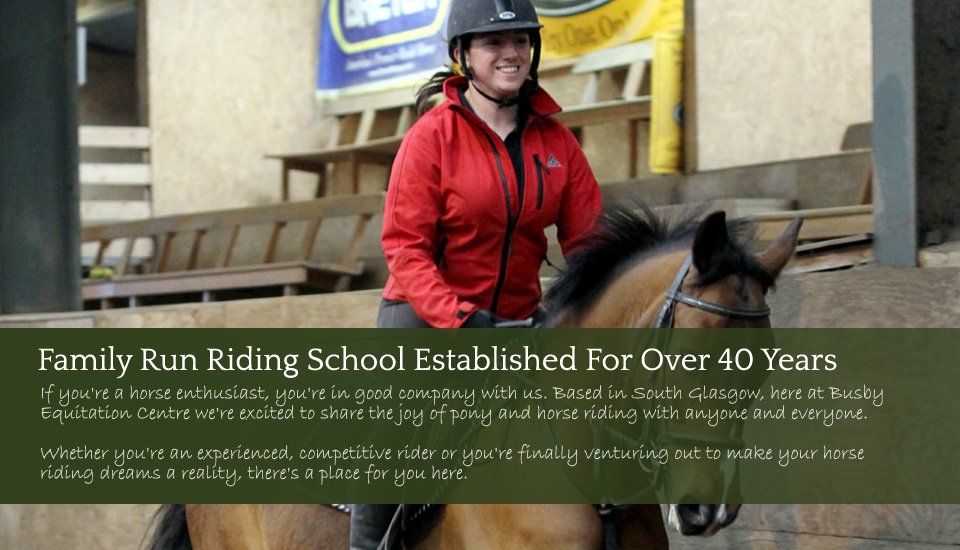 family horse riding